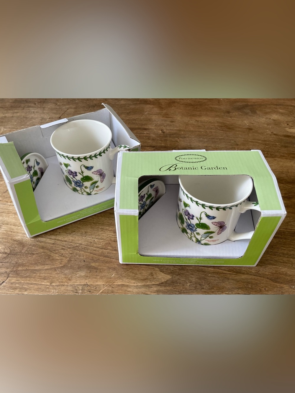 NWT 2 New in Box Portmeiron 'Sweet Violet' Mug & Coaster Sets